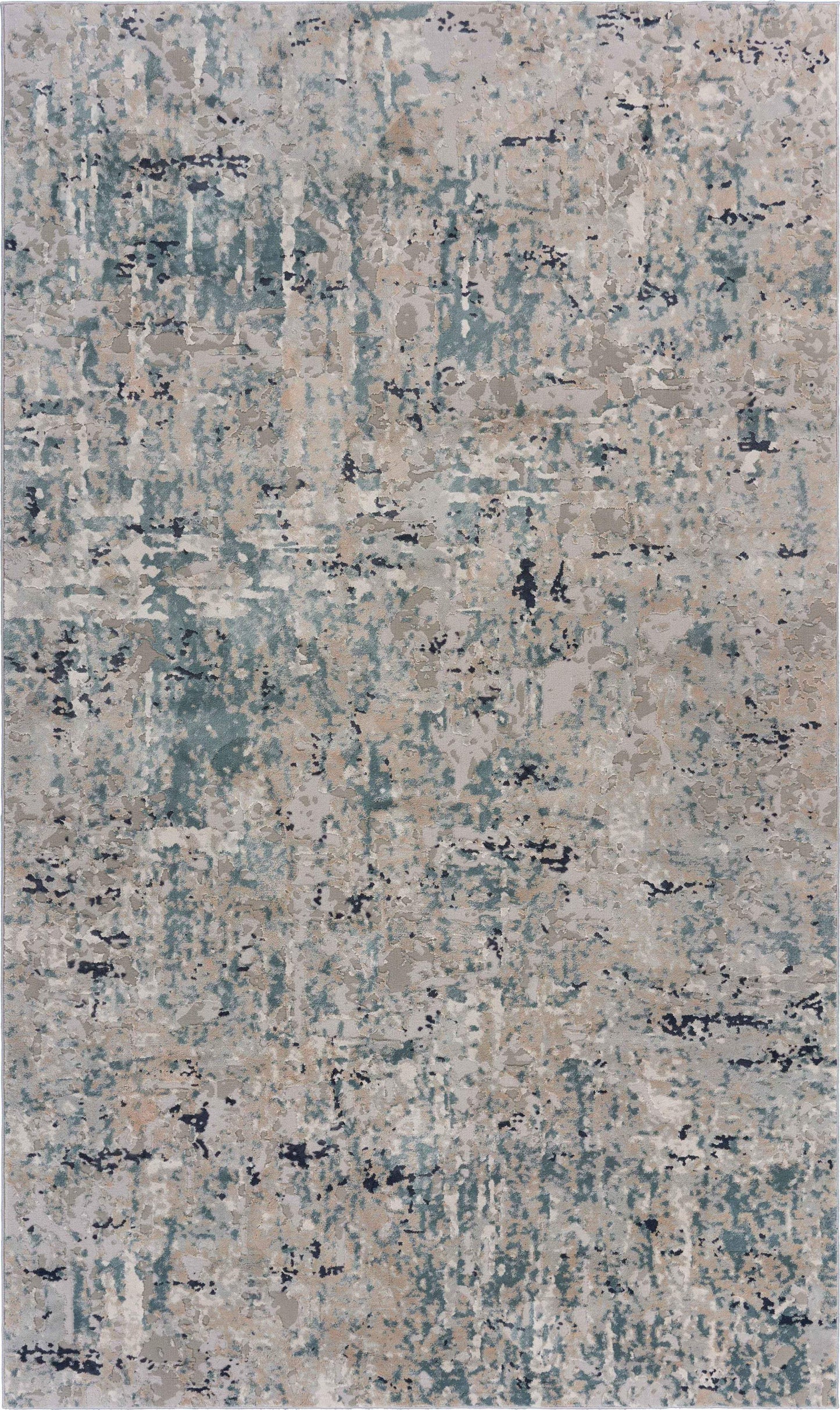 8' X 11' Gray Blue Taupe And Cream Abstract Distressed Stain Resistant Area Rug - Homeroots - Flyclothing LLC