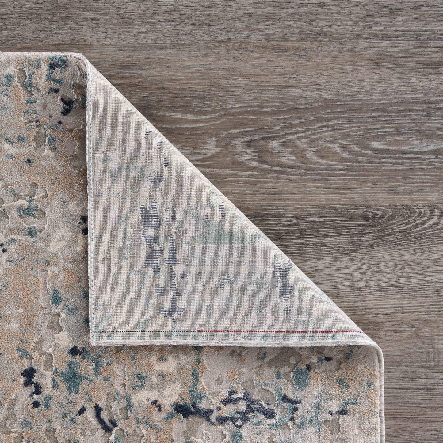 8' X 11' Gray Blue Taupe And Cream Abstract Distressed Stain Resistant Area Rug - Homeroots - Flyclothing LLC
