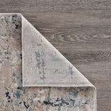 8' X 11' Gray Blue Taupe And Cream Abstract Distressed Stain Resistant Area Rug - Homeroots - Flyclothing LLC