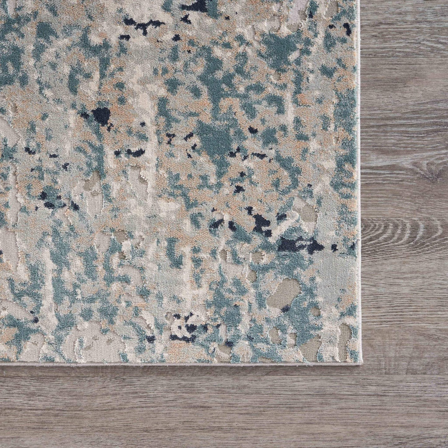8' X 11' Gray Blue Taupe And Cream Abstract Distressed Stain Resistant Area Rug - Homeroots - Flyclothing LLC