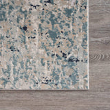8' X 11' Gray Blue Taupe And Cream Abstract Distressed Stain Resistant Area Rug - Homeroots - Flyclothing LLC
