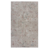 2' X 3' Gray And Ivory Geometric Distressed Stain Resistant Area Rug - Homeroots