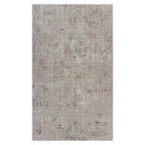 8' X 11' Gray Ivory Slate Blue And Wine Red Geometric Stain Resistant Area Rug - Homeroots - Flyclothing LLC