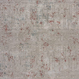8' X 11' Gray Ivory Slate Blue And Wine Red Geometric Stain Resistant Area Rug - Homeroots - Flyclothing LLC
