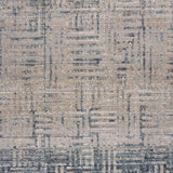 2' X 3' Cream Blue And Ivory Geometric Distressed Stain Resistant Area Rug - Homeroots - Flyclothing LLC