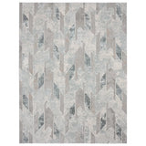 2' X 3' Gray Blue And Cream Geometric Distressed Stain Resistant Area Rug - Homeroots - Flyclothing LLC