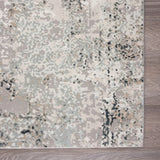 5' X 7' Gray Cream And Taupe Abstract Distressed Stain Resistant Area Rug - Homeroots - Flyclothing LLC