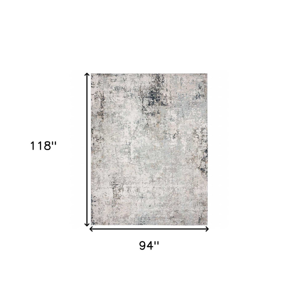 8' X 10' Gray Cream And Taupe Abstract Stain Resistant Area Rug - Homeroots - Flyclothing LLC
