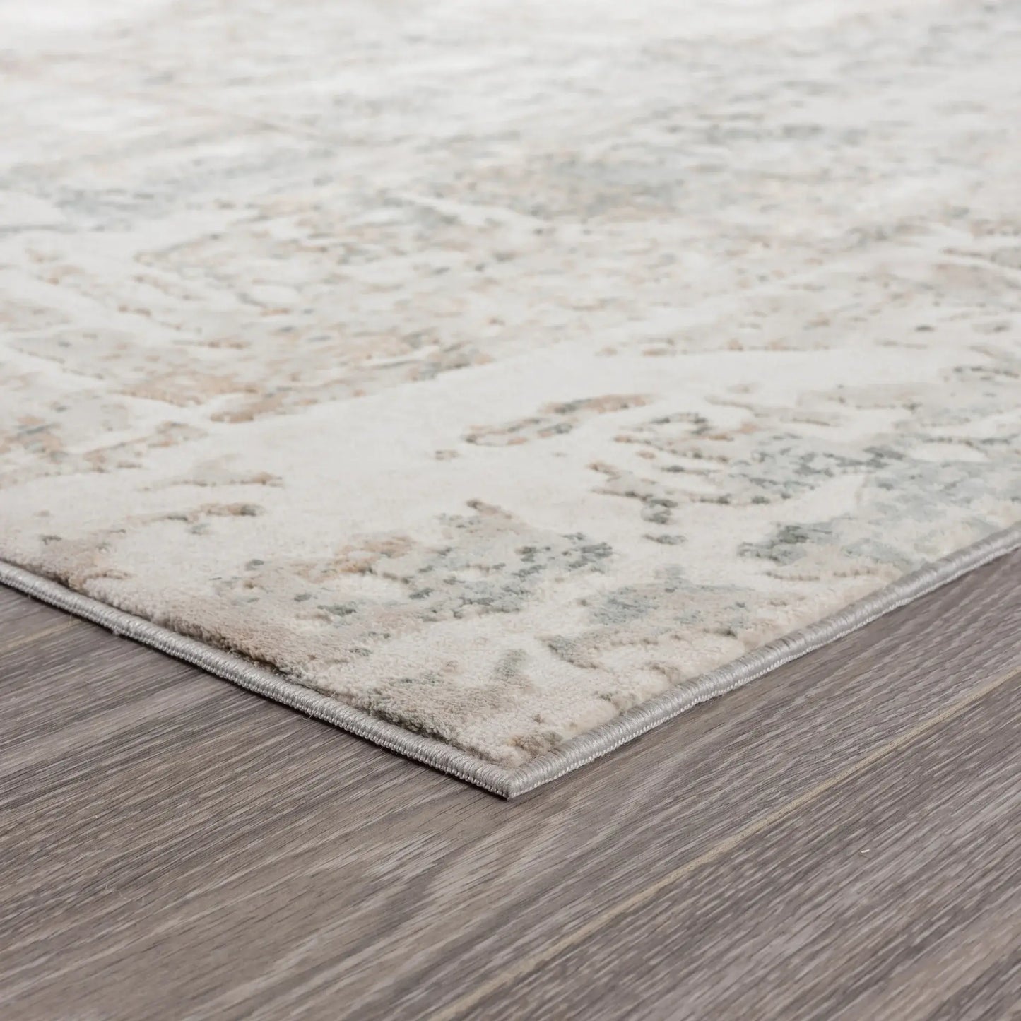 2' X 3' Gray Blue Taupe And Cream Abstract Distressed Stain Resistant Area Rug - Homeroots - Flyclothing LLC
