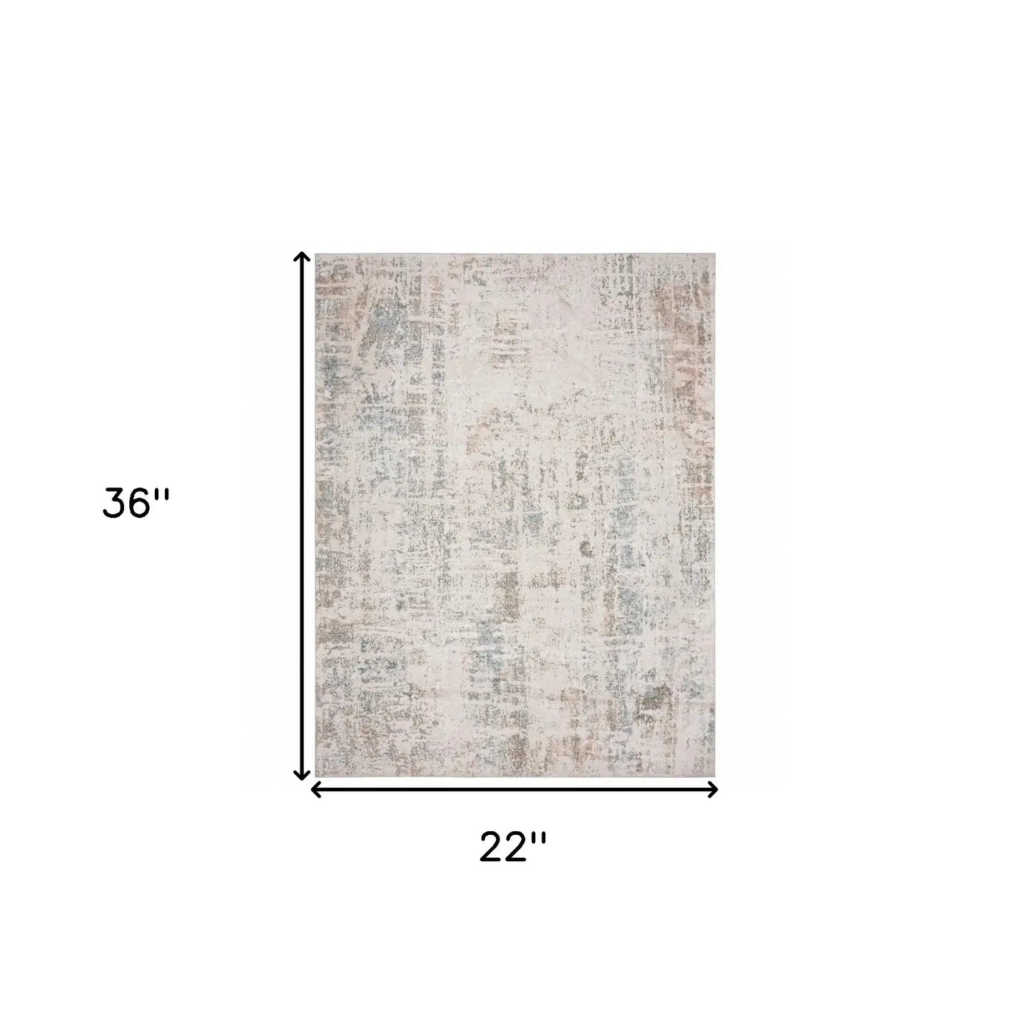 2' X 3' Gray Blue Taupe And Cream Abstract Distressed Stain Resistant Area Rug - Homeroots - Flyclothing LLC