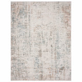 5' X 7' Gray Blue Taupe And Cream Abstract Distressed Stain Resistant Area Rug - Homeroots