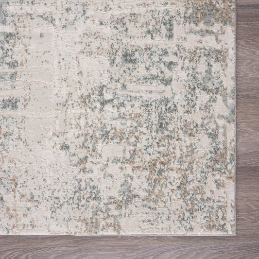 5' X 7' Gray Blue Taupe And Cream Abstract Distressed Stain Resistant Area Rug - Homeroots - Flyclothing LLC
