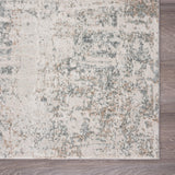 5' X 7' Gray Blue Taupe And Cream Abstract Distressed Stain Resistant Area Rug - Homeroots