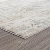 5' X 7' Gray Blue Taupe And Cream Abstract Distressed Stain Resistant Area Rug - Homeroots - Flyclothing LLC