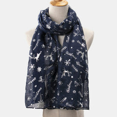 Christmas Element Polyester Scarf - Trendsi