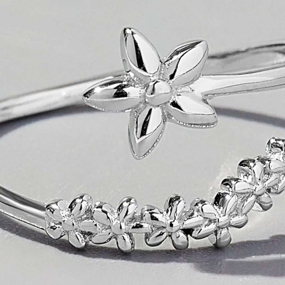 925 Sterling Silver Flower Ring - Trendsi - Flyclothing LLC
