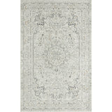 9' X 12' Ivory Gray And Taupe Floral Power Loom Stain Resistant Area Rug - Homeroots