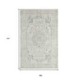 9' X 12' Ivory Gray And Taupe Floral Power Loom Stain Resistant Area Rug - Homeroots - Flyclothing LLC