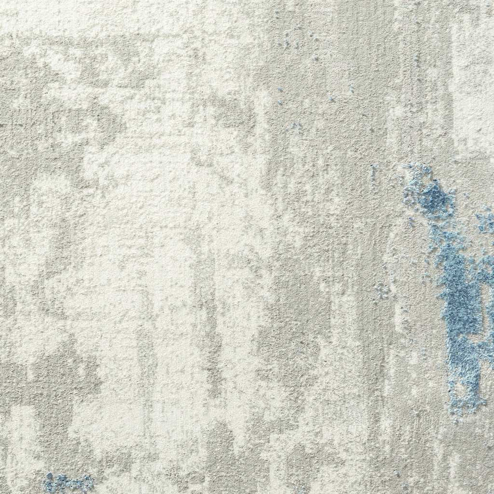 2' X 6' Ivory Gray And Blue Abstract Stain Resistant Area Rug - Homeroots - Flyclothing LLC