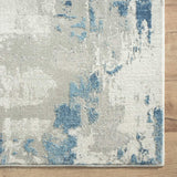 4' X 6' Ivory Gray And Blue Abstract Stain Resistant Area Rug - Homeroots - Flyclothing LLC
