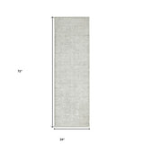2' X 6' Ivory And Gray Floral Stain Resistant Area Rug - Homeroots - Flyclothing LLC