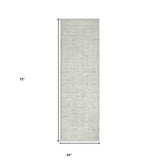 2' X 6' Ivory And Gray Floral Stain Resistant Area Rug - Homeroots - Flyclothing LLC