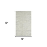4' X 6' Ivory And Gray Floral Stain Resistant Area Rug - Homeroots - Flyclothing LLC