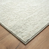 8' X 10' Ivory And Gray Floral Power Loom Distressed Stain Resistant Area Rug - Homeroots - Flyclothing LLC