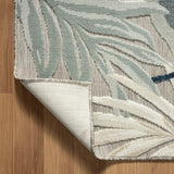 8' X 10' Blue And Gray Floral Stain Resistant Indoor Outdoor Area Rug - Homeroots - Flyclothing LLC