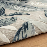 8' X 10' Blue And Gray Floral Stain Resistant Indoor Outdoor Area Rug - Homeroots - Flyclothing LLC