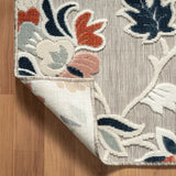 8' X 10' Blue And Gray Floral Stain Resistant Indoor Outdoor Area Rug - Homeroots - Flyclothing LLC