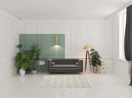 5' X 7' Gray And Ivory Geometric Stain Resistant Indoor Outdoor Area Rug - Homeroots - Flyclothing LLC