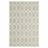 8' X 10' Gray And Ivory Geometric Stain Resistant Indoor Outdoor Area Rug - Homeroots - Flyclothing LLC