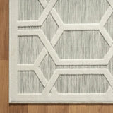 8' X 10' Gray And Ivory Geometric Stain Resistant Indoor Outdoor Area Rug - Homeroots - Flyclothing LLC