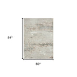 5' X 7' Beige Gray And Brown Abstract Stain Resistant Area Rug - Homeroots - Flyclothing LLC