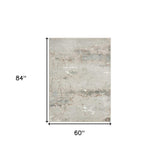 5' X 7' Beige Gray And Brown Abstract Stain Resistant Area Rug - Homeroots - Flyclothing LLC