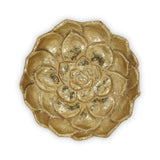 6" Gold Lotus Flower Metal Lotus Leaf Handmade Vanity Tray - Homeroots - Flyclothing LLC