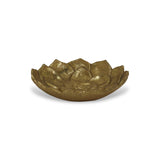 6" Gold Lotus Flower Metal Lotus Leaf Handmade Vanity Tray - Homeroots - Flyclothing LLC