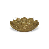 6" Gold Lotus Flower Metal Lotus Leaf Handmade Vanity Tray - Homeroots - Flyclothing LLC