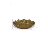 6" Gold Lotus Flower Metal Lotus Leaf Handmade Vanity Tray - Homeroots - Flyclothing LLC
