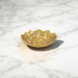 6" Gold Lotus Flower Metal Lotus Leaf Handmade Vanity Tray - Homeroots - Flyclothing LLC