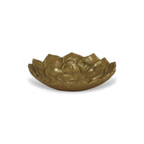 6" Gold Lotus Flower Metal Lotus Leaf Handmade Vanity Tray - Homeroots - Flyclothing LLC