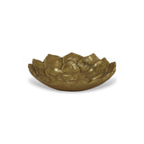 6" Gold Lotus Flower Metal Lotus Leaf Handmade Vanity Tray