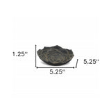 5" Black Novelty Metal Handmade Tray - Homeroots - Flyclothing LLC