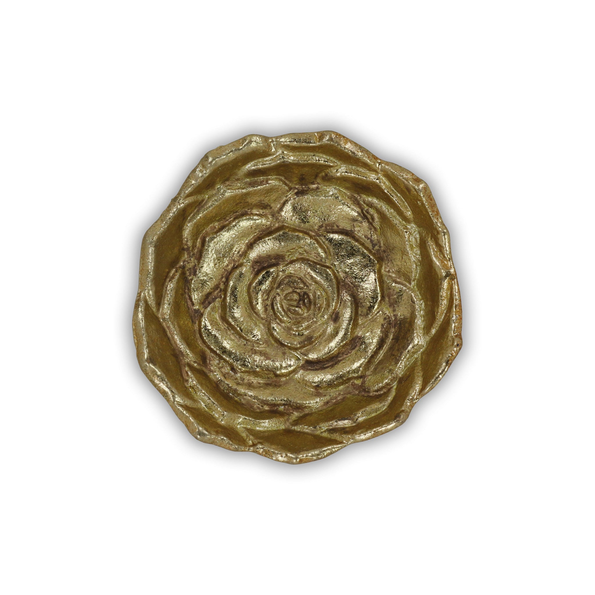 5" Gold Novelty Metal Handmade Tray - Homeroots - Flyclothing LLC