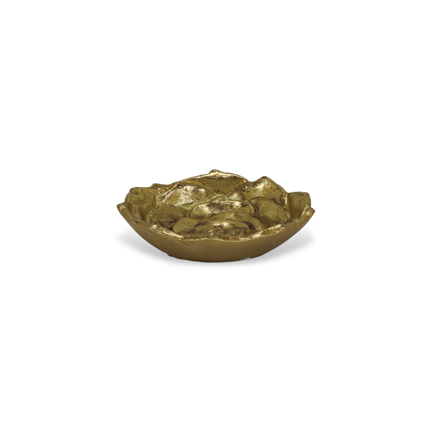 5" Gold Novelty Metal Handmade Tray - Homeroots - Flyclothing LLC