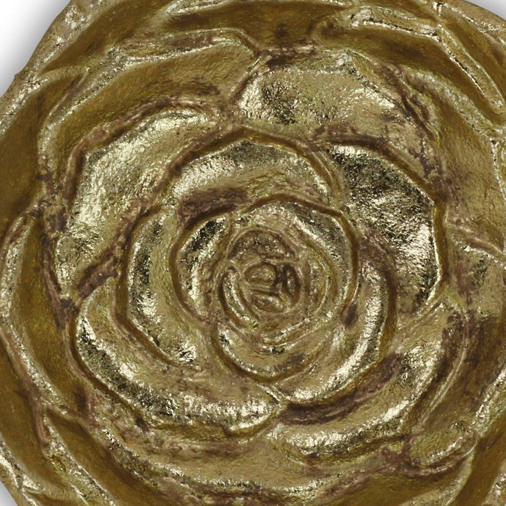 5" Gold Novelty Metal Handmade Tray - Homeroots - Flyclothing LLC