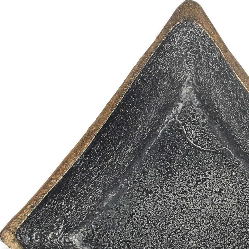 5" Black Novelty Metal Handmade Tray - Homeroots - Flyclothing LLC