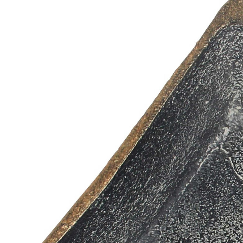 5" Black Novelty Metal Handmade Tray - Homeroots - Flyclothing LLC