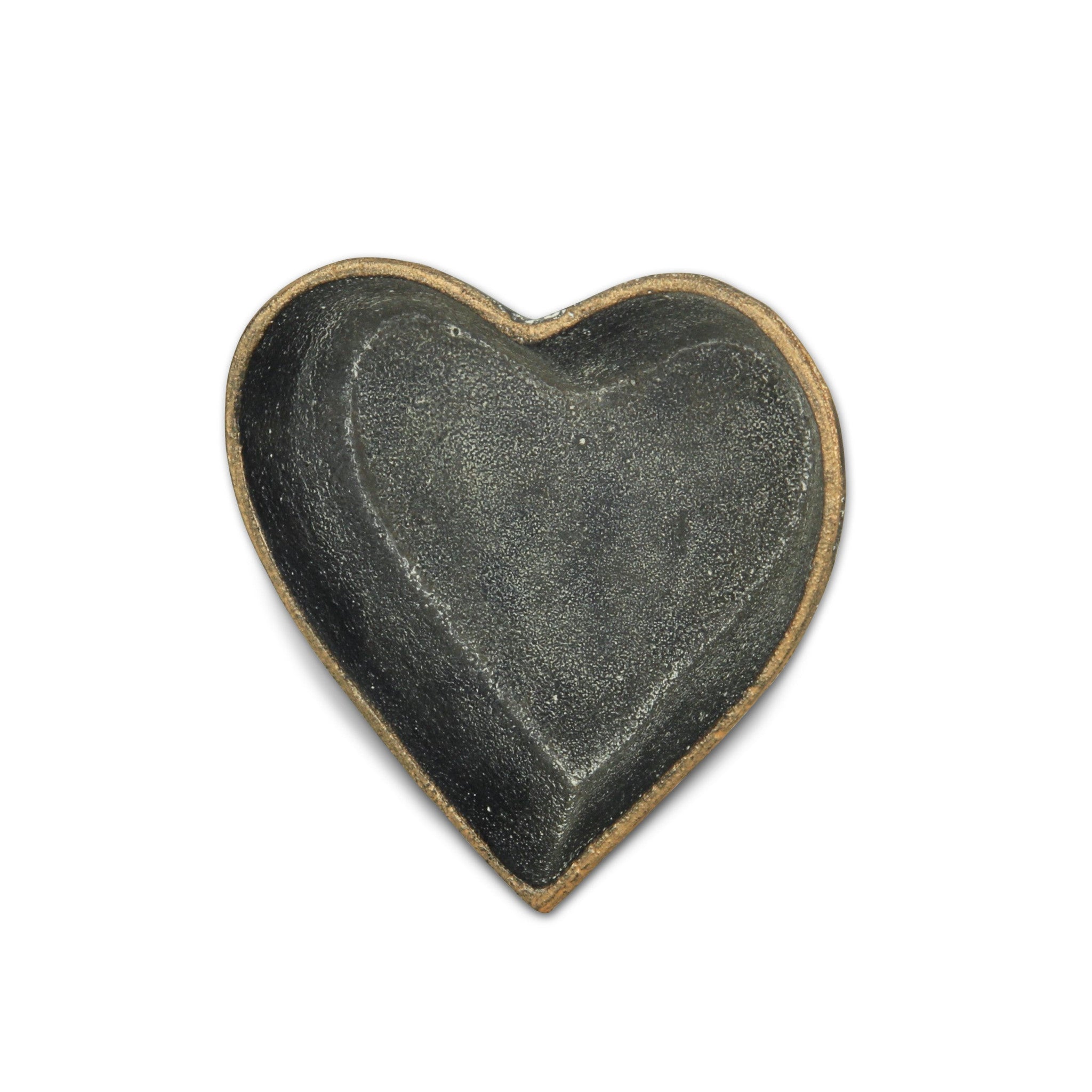 6" Black Heart Metal Heart Handmade Vanity Tray - Homeroots - Flyclothing LLC